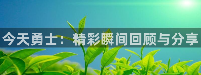 松鼠网官方下载：今天勇士：精彩瞬间回顾与分享